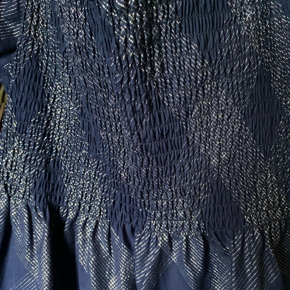 The Athena Nap Dress - Hill House - Navy Glitter Check - Navy Glitter Check / L - Picture 6 of 9